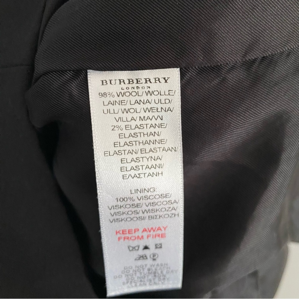 Burberry‎ London Black Pleated Classic Wool Sleeveless Preppy Midi Dress Size 10 - Picture 7 of 8